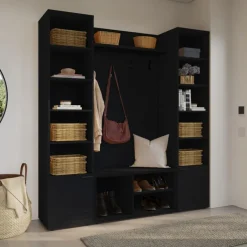 Nexera 4-Piece Entryway Furniture Set – Black
