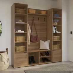 Nexera 4-Piece Entryway Furniture Set – Brown