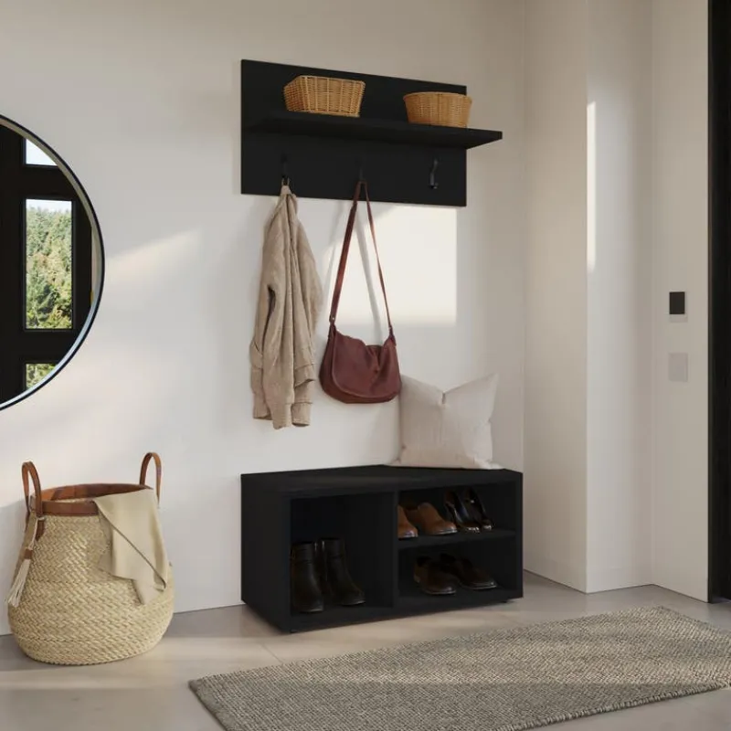Nexera 2-Piece Entryway Furniture Set – Black