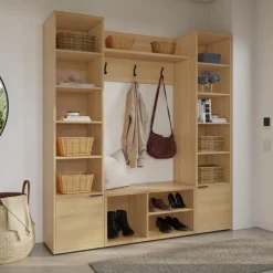 Nexera 4-Piece Entryway Furniture Set – Natural