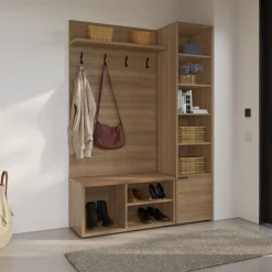 Nexera 3-Piece Entryway Furniture Set – Brown