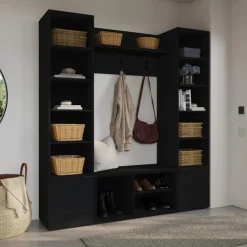 Nexera 4-Piece Entryway Furniture Set – Black