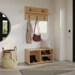 Nexera 2-Piece Entryway Furniture Set – Natural