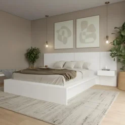 Nexera 4-Piece King Bedroom Set with Floating Nightstands (78") -
