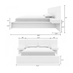 Nexera 4-Piece King Bedroom Set with Floating Nightstands (78