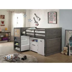 5-Piece Twin Loft Bed with Storage and Desk (39