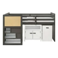5-Piece Twin Loft Bed with Storage and Desk (39