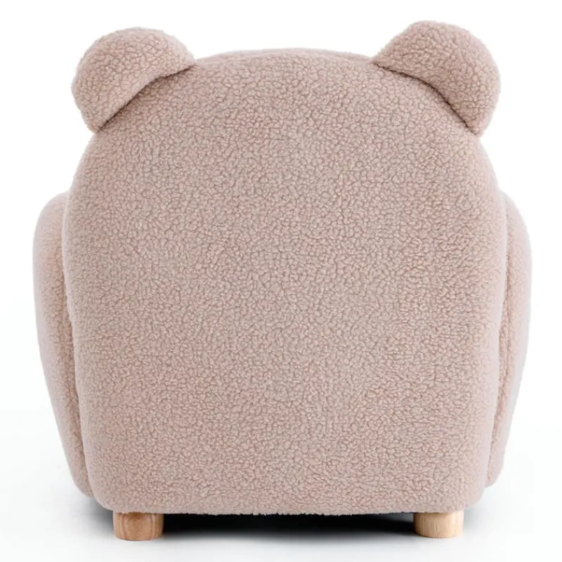 Pink Bear-Shaped Kids Armchair – 22.4" x 22.6" x 22.4"