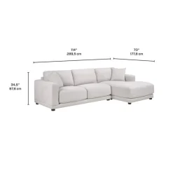 Sofa By Fancy Plushy Sectional with Right-Side Chaise