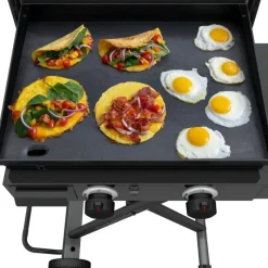 CHARBROIL Portable Propane Gas Griddle with 2 Burners - 24 000 BTU