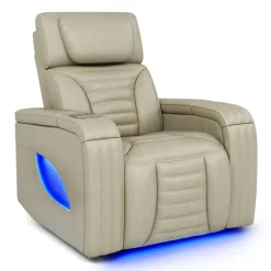 Power Modular Recliner with Massage, Heat, and Retractable Cup Holders