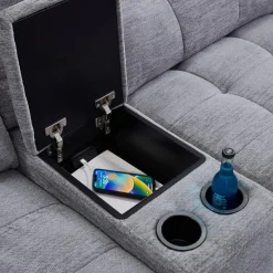 Power Modular Reclining Loveseat and Console - 3 pcs