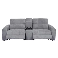 Power Modular Reclining Loveseat and Console - 3 pcs