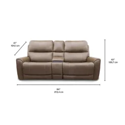 Power Modular Reclining Loveseat with Console - 3 pcs