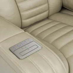 Power Modular Reclining Loveseat with Massage, Heat, and Angular Console - 3 pcs