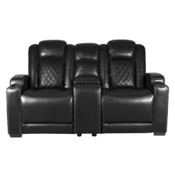Power Modular Reclining Loveseat and Console with Cup Holders - 3 pcs