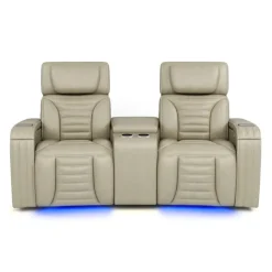 Power Modular Reclining Loveseat with Massage, Heat, and Angular Console - 3 pcs