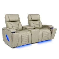 Power Modular Reclining Loveseat with Massage, Heat, and Angular Console - 3 pcs