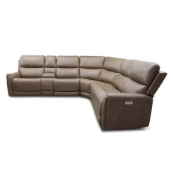 Power Modular Reclining Sectional with Console - 6 pcs