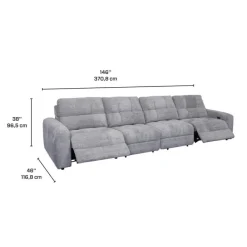 Power Modular Reclining Sofa - 4 pcs