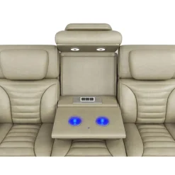 Power Modular Reclining Sofa with Massage, Heat, and Drop-Down Backrest - 3 pcs
