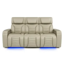 Power Modular Reclining Sofa with Massage, Heat, and Drop-Down Backrest - 3 pcs