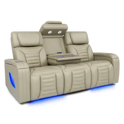 Power Modular Reclining Sofa with Massage, Heat, and Drop-Down Backrest - 3 pcs