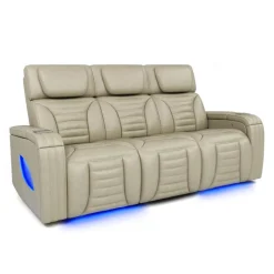 Power Modular Reclining Sofa with Massage, Heat, and Drop-Down Backrest - 3 pcs