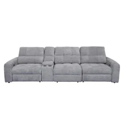 Power Modular Reclining Sofa and Console - 4 pcs