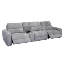 Power Modular Reclining Sofa and Console - 4 pcs