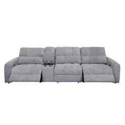 Power Modular Reclining Sofa and Console - 4 pcs