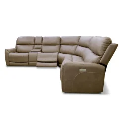 Power Modular Reclining Sectional with Console - 6 pcs
