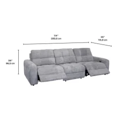 Power Modular Reclining Sofa - 3 pcs