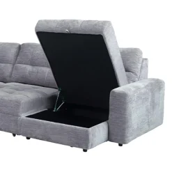 Power Modular Reclining Sectional with 2 Sliders and Left-Side Chaise with Storage - 4 pcs