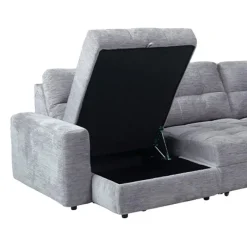 Power Modular Reclining Sectional with 2 Sliders and Right-Side Chaise with Storage - 4 pcs