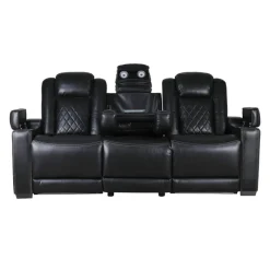 Power Modular Reclining Sofa and Drop-Down Backrest with Reading Lights - 3 pcs