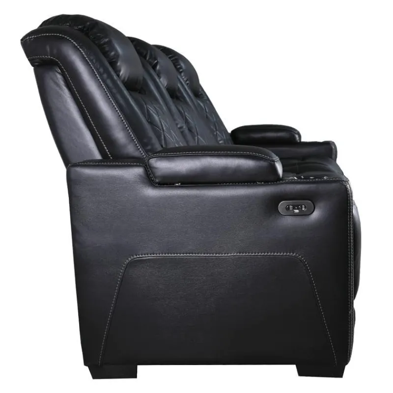 Power Modular Reclining Sofa and Drop-Down Backrest with Reading Lights - 3 pcs