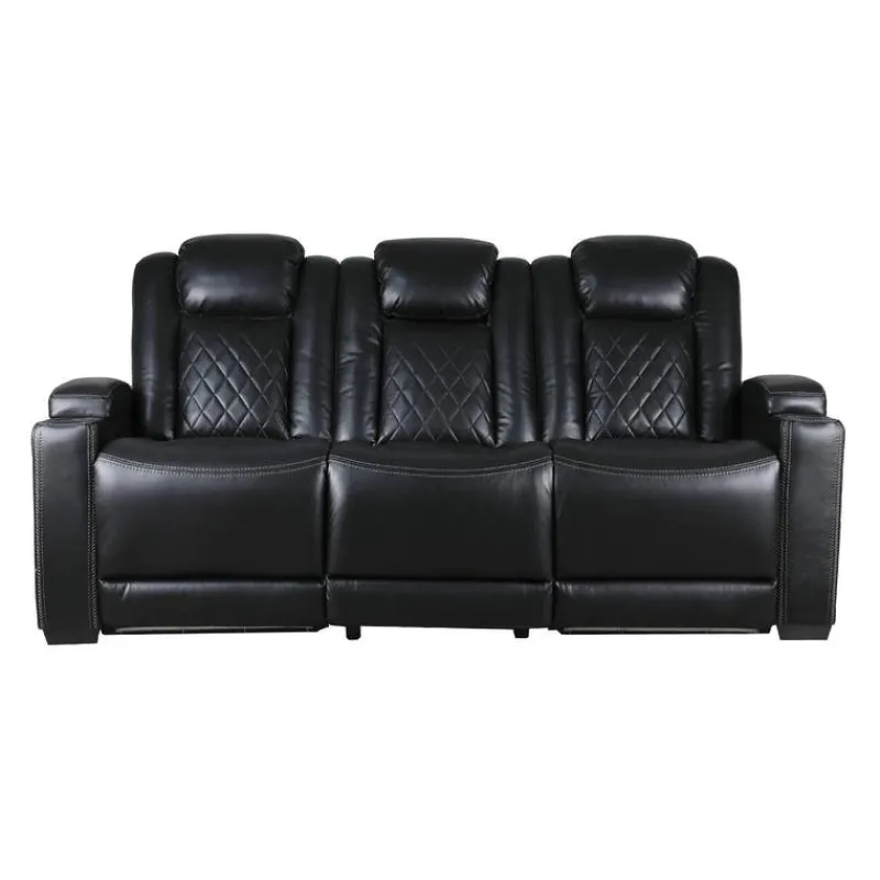 Power Modular Reclining Sofa and Drop-Down Backrest with Reading Lights - 3 pcs