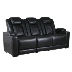 Power Modular Reclining Sofa and Drop-Down Backrest with Reading Lights - 3 pcs