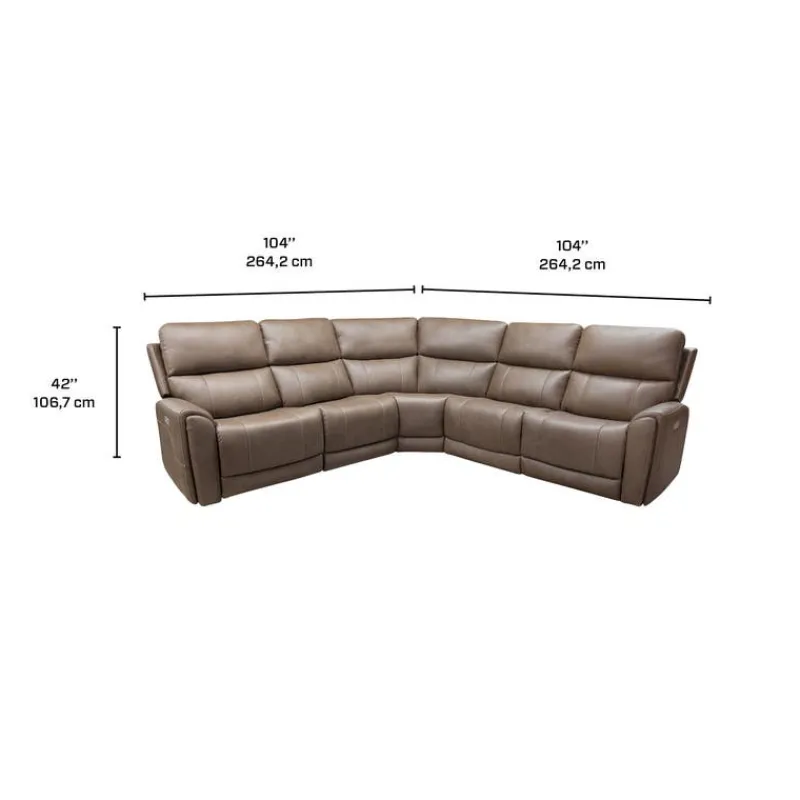 Power Modular Reclining Sectional - 5 pcs