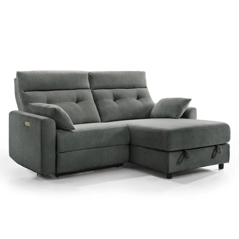 Power Recliner Loveseat and Right-Facing Chaise with Storage -
