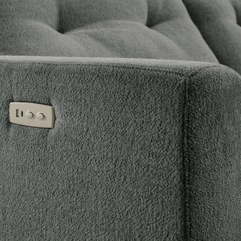 Power Recliner Loveseat and Right-Facing Chaise with Storage -