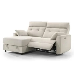 Power Recliner Loveseat and Left-Facing Chaise with Storage -