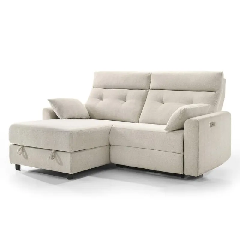 Power Recliner Loveseat and Left-Facing Chaise with Storage -