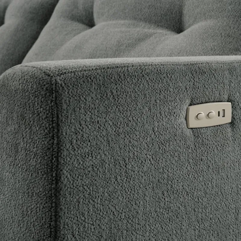 Power Recliner Loveseat and Left-Facing Chaise with Storage -