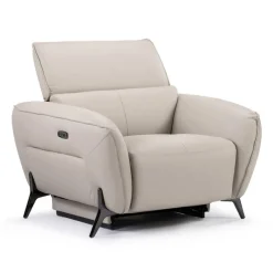 HTL Power Recliner with Adjustable Headrest - Genuine Leather