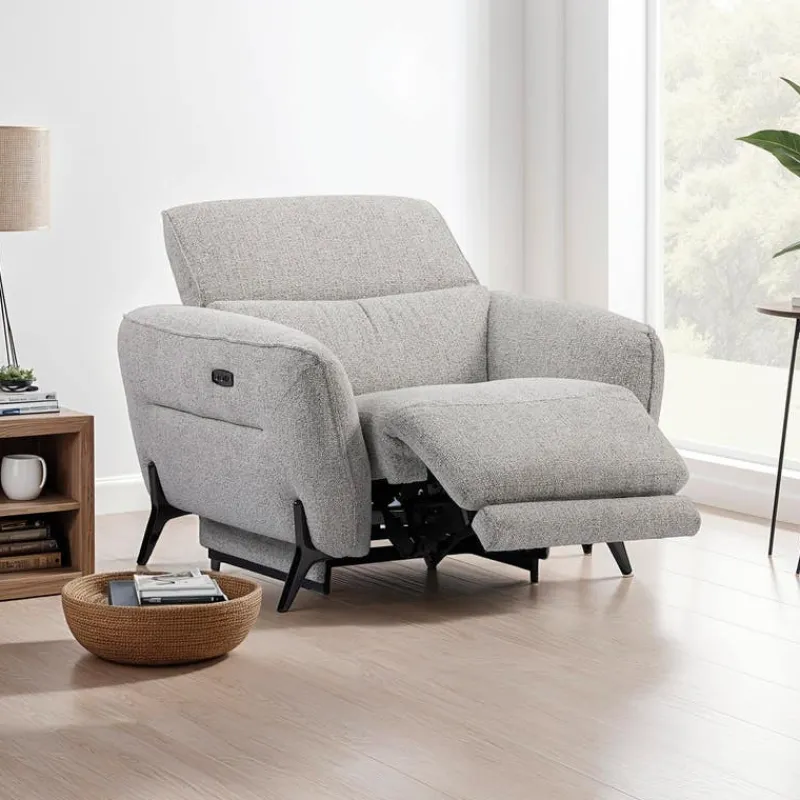 HTL Power Recliner with Adjustable Headrest - Fabric