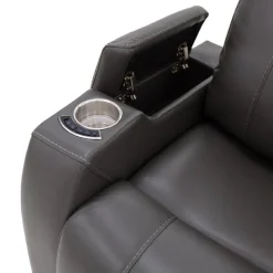 Power Recliner with Built-In Audio System - Grey