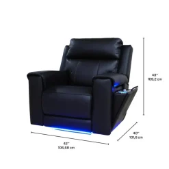 Power Recliner with Massage, Heat, and Retractable Console with Built-In Sound System