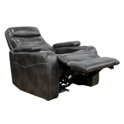 Power Recliner with Storage, Cup Holders and LED Lighting -